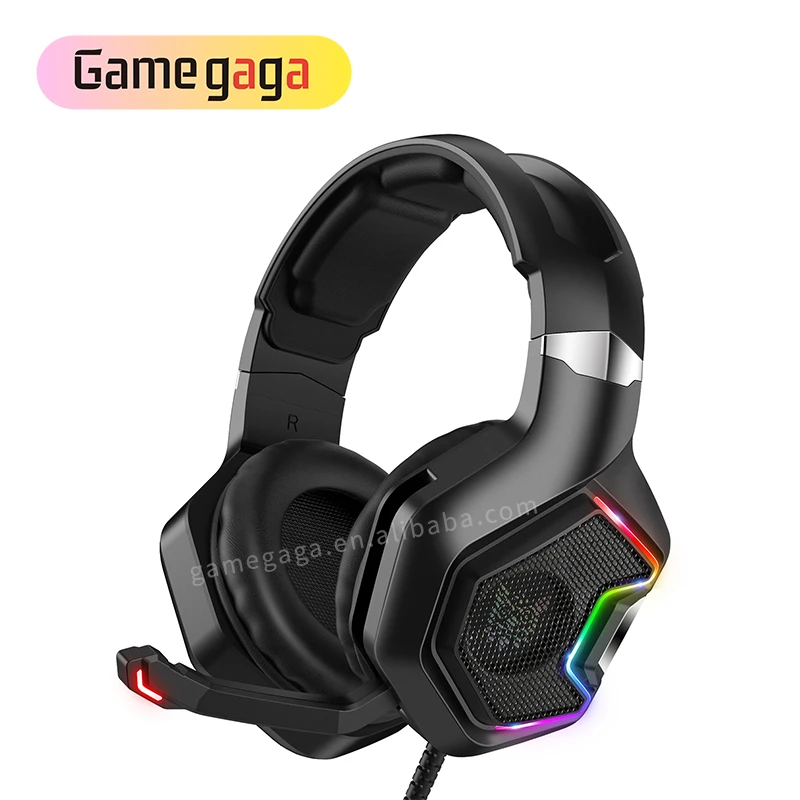 ONIKUMA K10 Pro Gaming Headset with RGB Light Microphone Surround Stereo Sound Wired Headphone For PS4  Game Headset for PS5