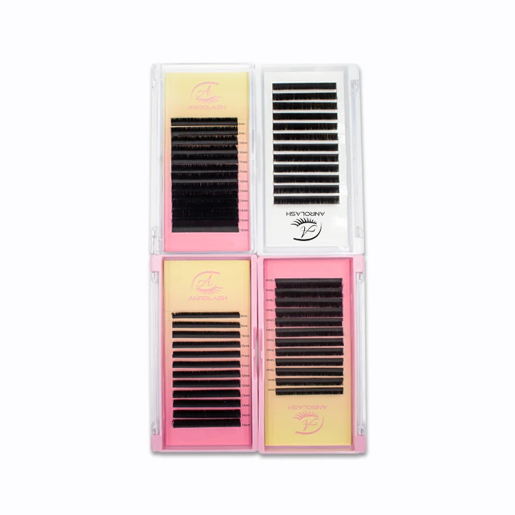 Anrolash Fanning Automatic Easy Fan Korean PBT Fibers Synthetic Eye Lashes 8-20mm Easy Fanning Eyelash Extensions