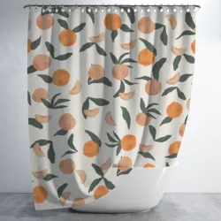 Custom fashion luxury design 3D digital printing fruit series hotel bathroom shower curtain