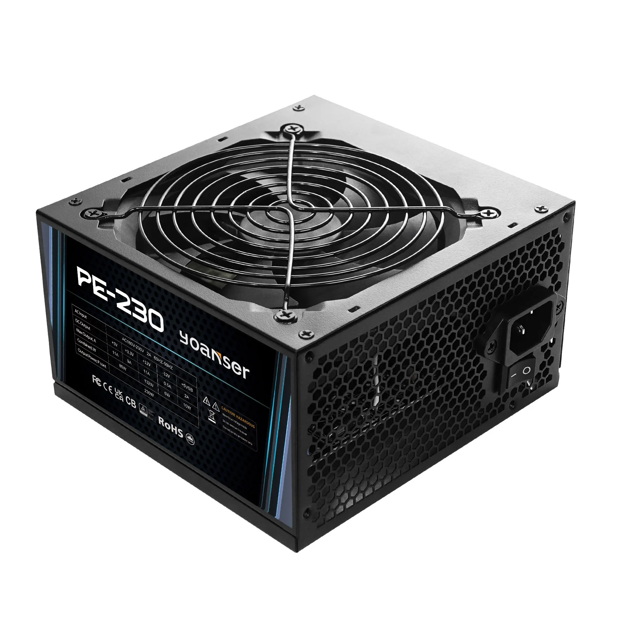 5 years Warranty 200w 230w pc psu  230w ATX 12V180-240v  PC computer power supplies for Desktop