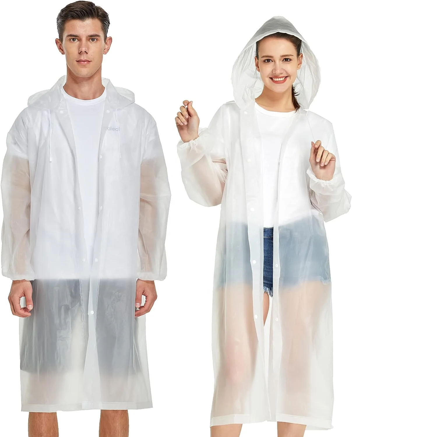 Reusable EVA light weight PEVA 100% waterproof raincoat on sales