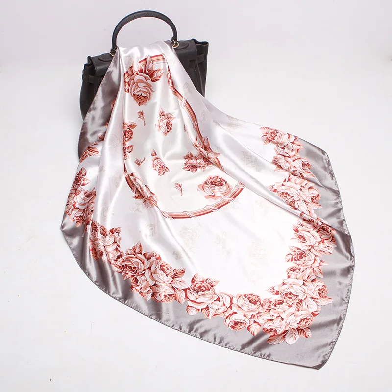  Custom Luxury Printing Private Label Pure Silk Shawl Famous Brand Vintage