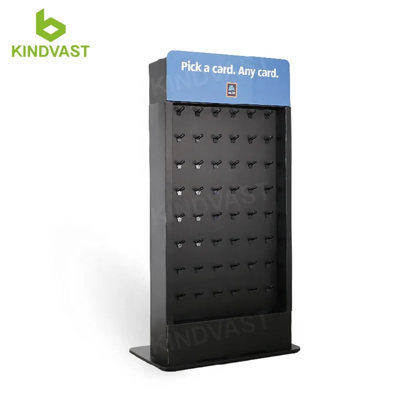 Free standing totem pop hanger promotional hook display advertising cardboard card display
