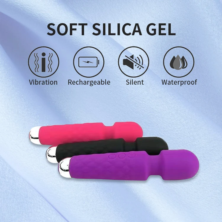 Hot Selling Usb Rechargeable Full Body Strong Female Masturbation G-Spot Stimulation 20 Speeds Sex Toys AV Wand Vibrator