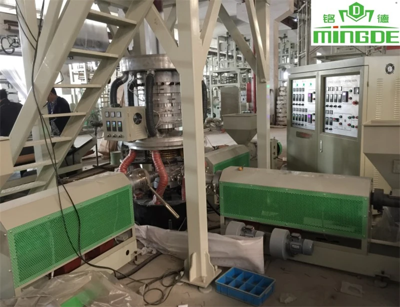 EVA PE film extruder machines Factory sales ABC blowing plastic film machine three-layer Co-extrusion blown film machine