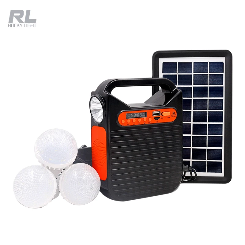 Solar portable emergency radio lamp