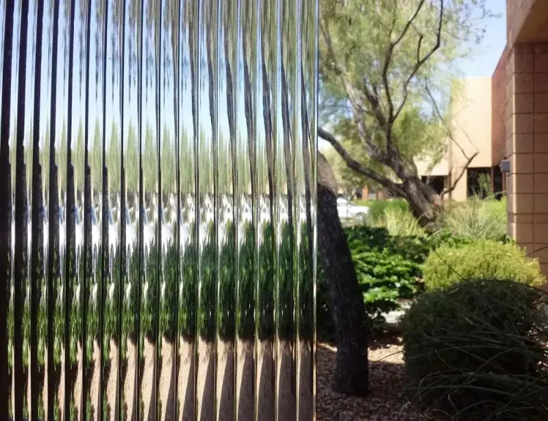 7mm 13mm 15mm 25mm strip reeded glass film for glass window or door widely use glass looking film