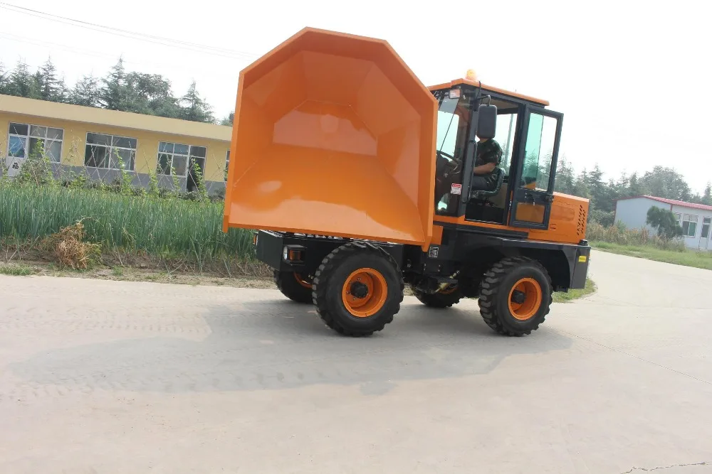 articulated CE  EPA/EURO5 Diesel Engine 4WD 3T Concrete Hydraurlic FCY30R Compact Mini Site Dumper Rotary Bucket For Mining Farm