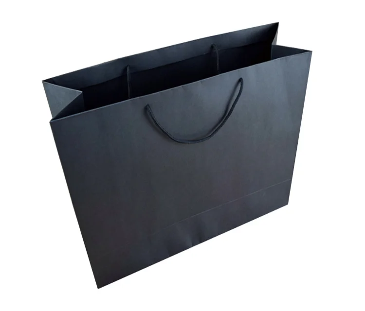Custom Printing Luxury Black Paperboard Bag,Packaging Paper Bag,Cloth Shopping Paper bag