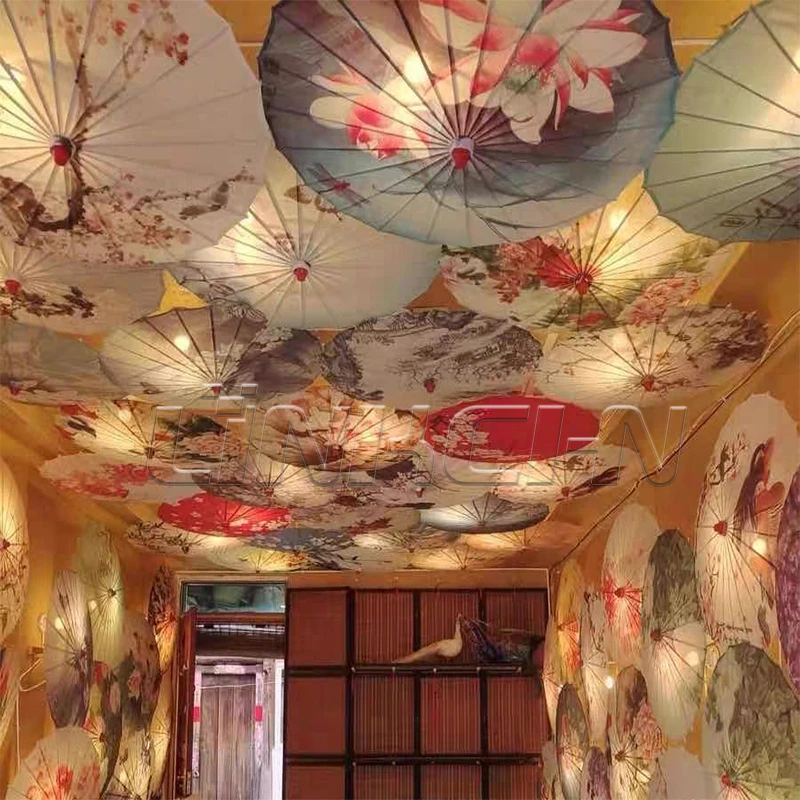 Wholesale Decorative Chinese  Paper Umbrella Sun Protection Parasol for Wedding