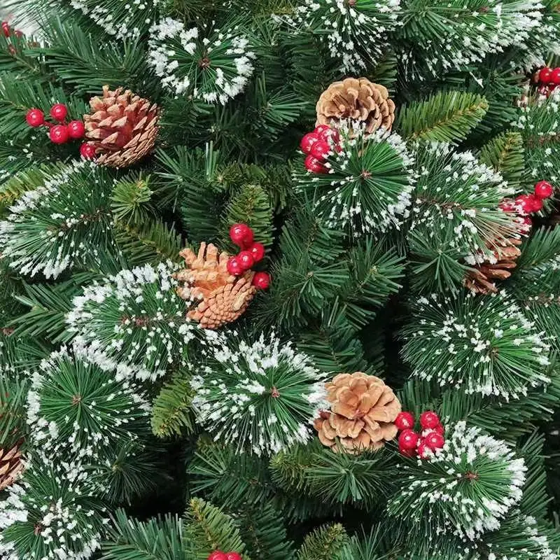 Helen 6ft Artificial Christmas Tree Xmas Holiday Decoration Christmas Pine Tree Red Berries Christmas Pine Tree