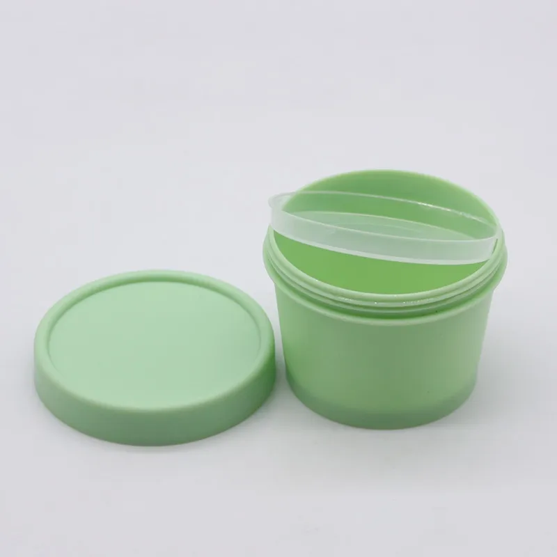 50mL 100mL 200ml Matte Black pp Plastic Jar 100g Cosmetic Creams Container With Inner Seal For Hair Care Product
