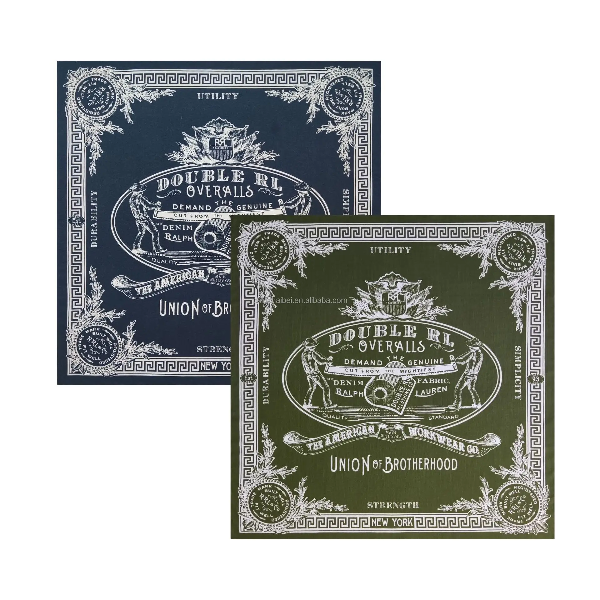 Customized Design Your Own Logo Printing Square Scarf Custom Bandana Cotton Bandana