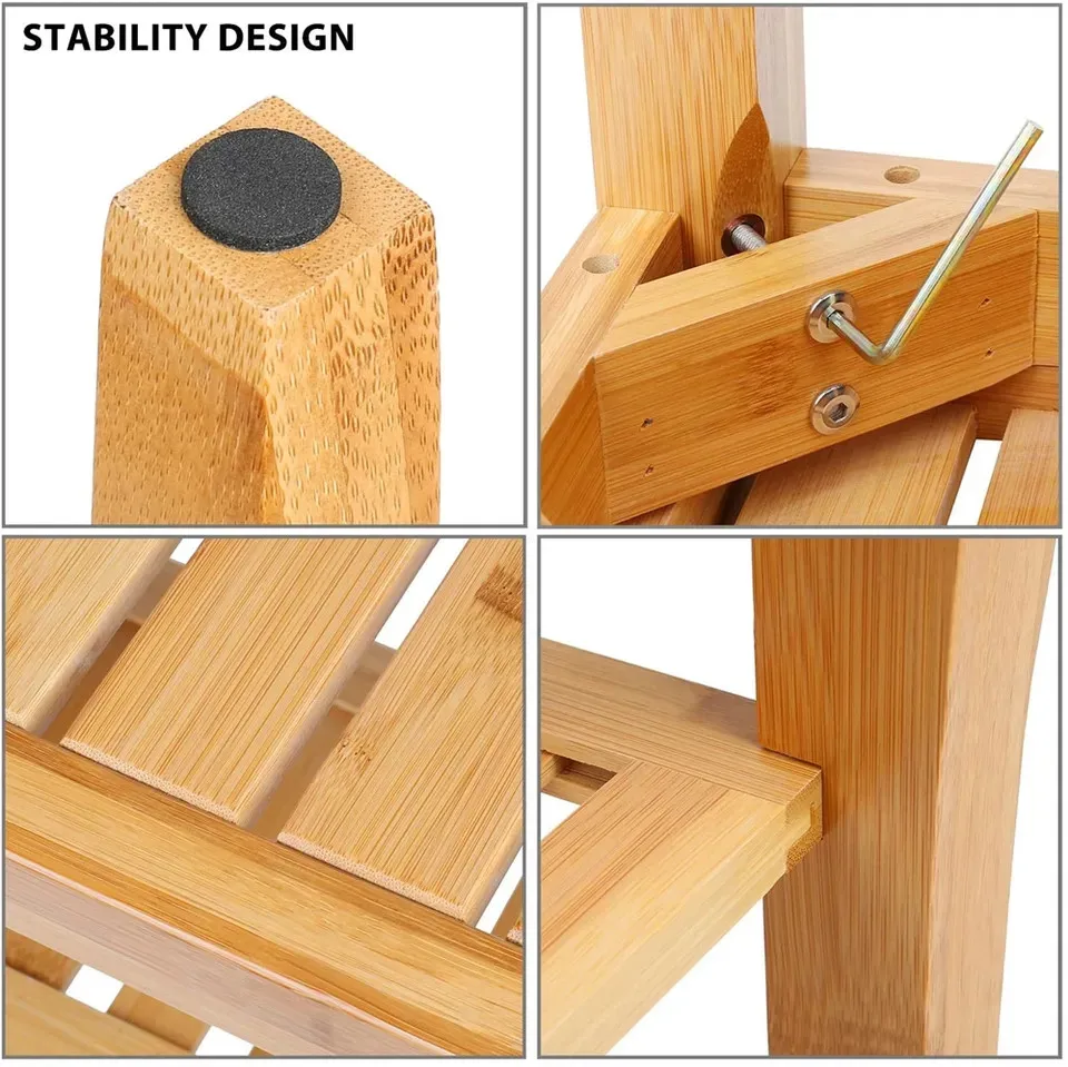 wholesale high quality shower bench chair wood shower seat bath stool for bathroom