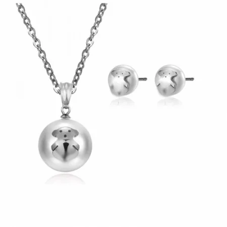 Stainless steel Fashion Jewelry High Quality Touses Ring Bear Earrings Girl women necklace Wholesale