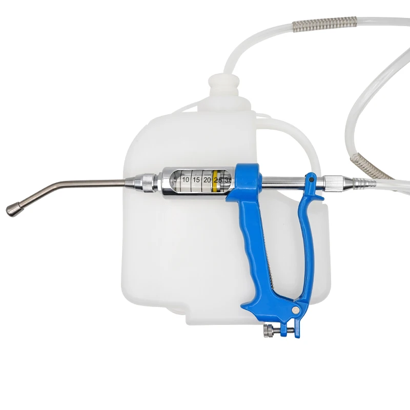 30ml Animal Medicine Feeding Gun Syringe Veterinary Automatic Continuous Metal Drench Gun