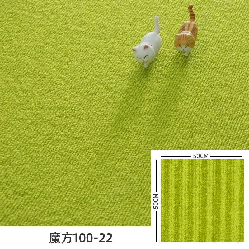 loop pile solid color Cheap removable commercial PVC 50x50 PP material china home hotel office carpet tiles floor