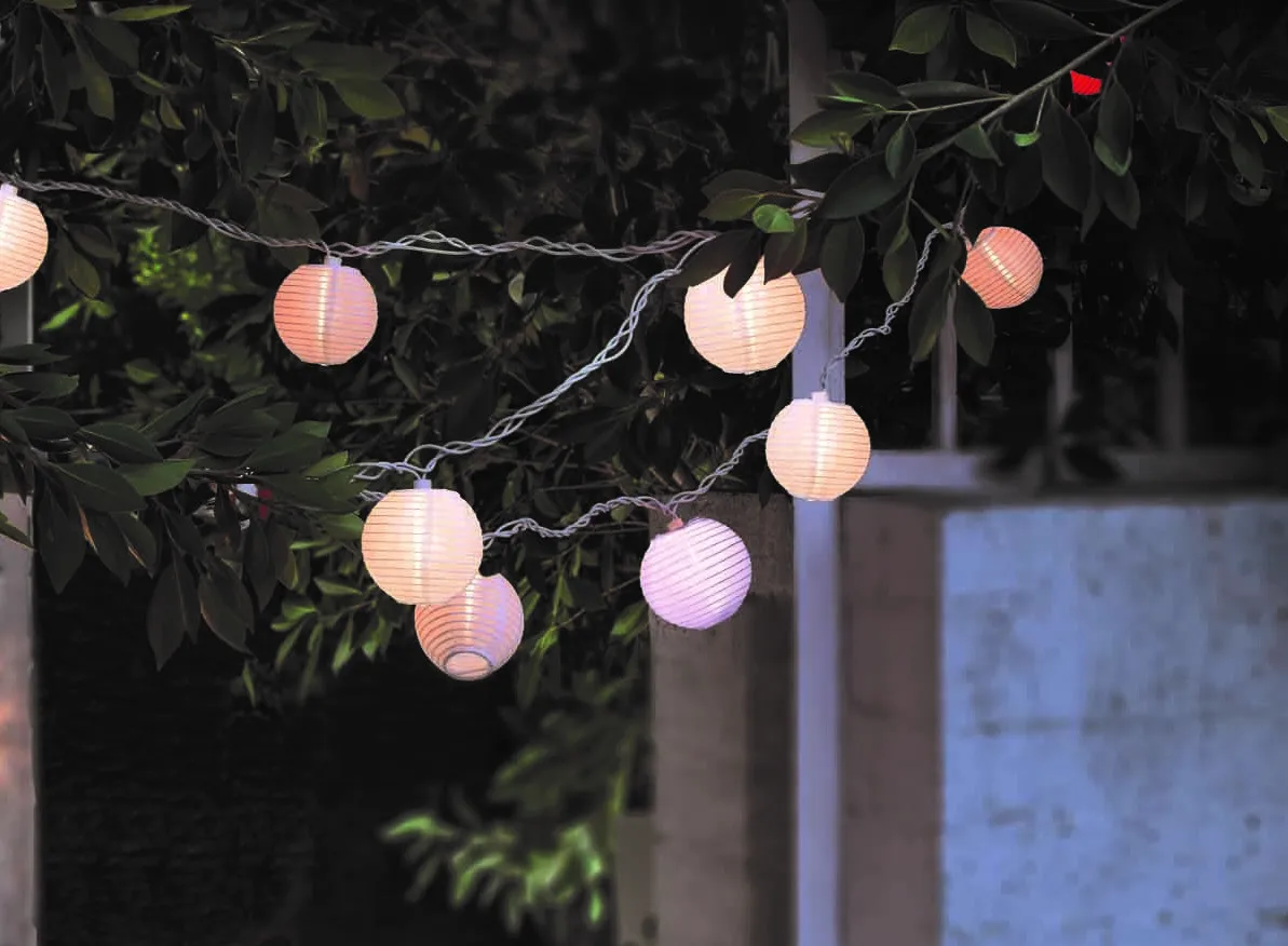 HQ 10Lt Lantern Summer Garden String Light Festival Decoration Christmas Outdoor Garden String Light