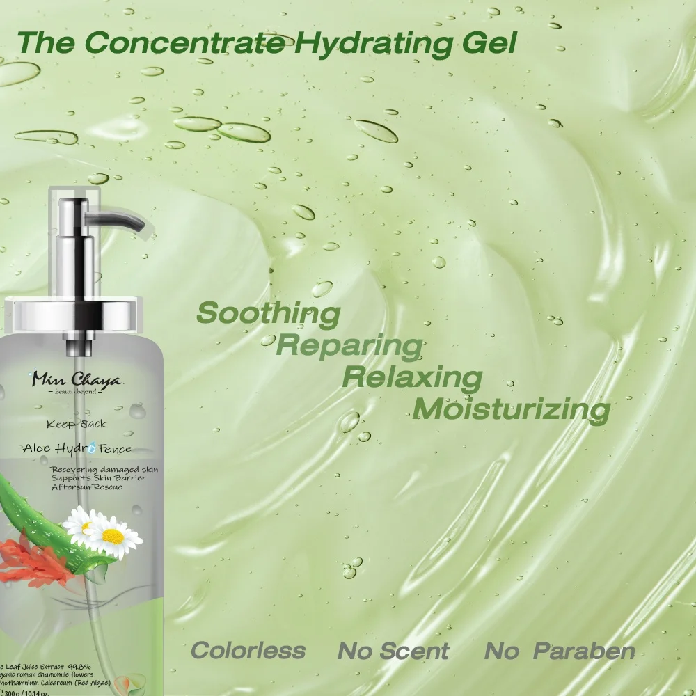 MISS CHAYA Keep Back Aloe Hydrofence Gel Soothing Reparing Relaxing Moisturizing Aloe Vera Chamomile Red Algae Premium Hot Item