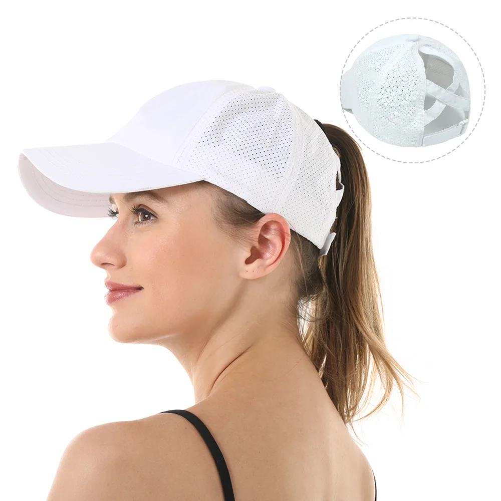
3D embroidery flag embroidery caps hat summer ponytail hat 6 panel adjustable Custom logo baseball cap female ponytail cap 