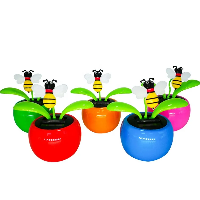 Automatic Dancing Flower Toy Gift New Solar Powered Flip Flap Dancing Flower For Car Decor