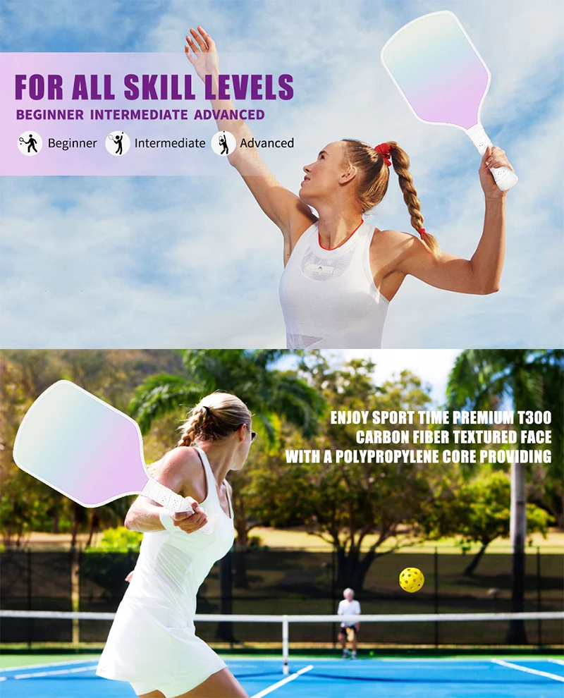 Wholesale High Quality OEM Custom Logo USAPA Approved 16mm Thermoformed Raw Toray T700 Carbon Fiber Pickleball Paddle