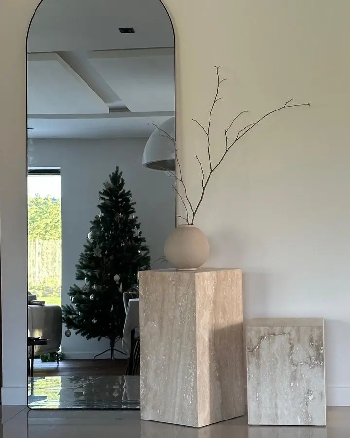 Manufacture Natural Travertine Plinth Home Accessories For Living Room Decor Interior Travertine Plinth Decoration