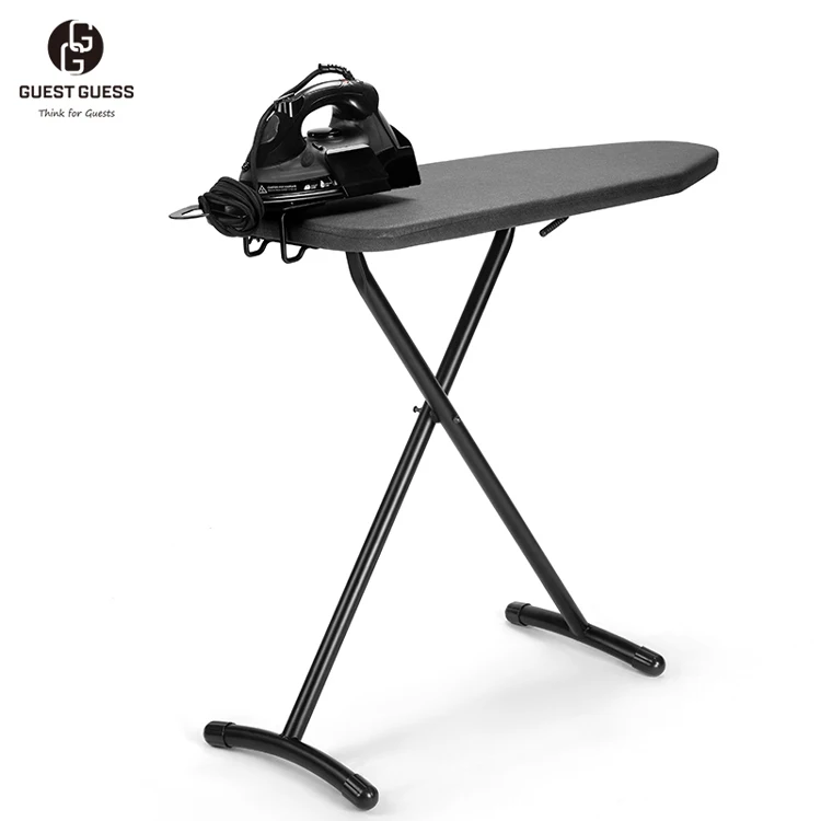 OEM Customized Wholesale Hotel Guest Room Steady Light Weight 4.5Kg Foldable Ironing Board Table With Iron Holder
