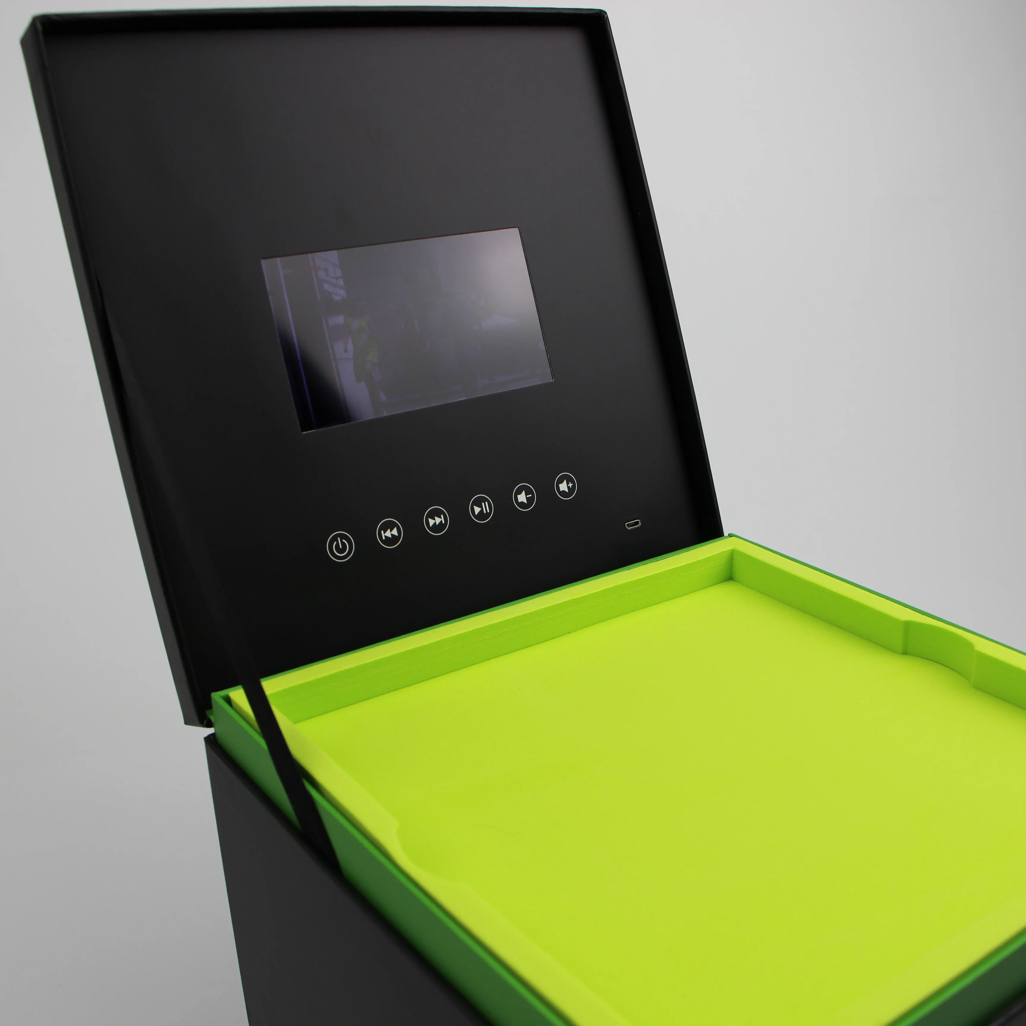 New innovative products UV material advertising business greeting card for marketing gift packaging custom LCD video box