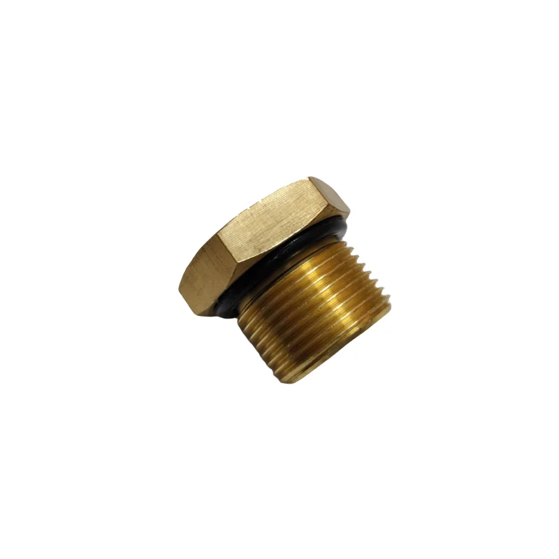 Hardware fittings brass parts male connector npt threaded with black O Ring for truck and bus