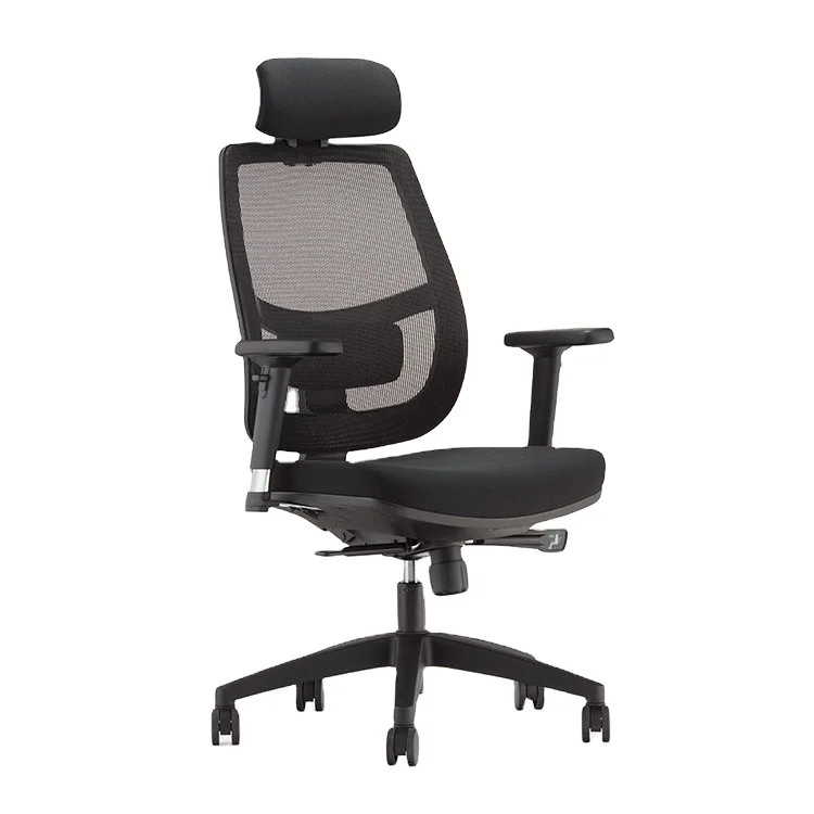 Executive Plastic Armrest Modern Office Comfortable Computer Chair Swivel Office Chair With Auto Adjusting Headrest