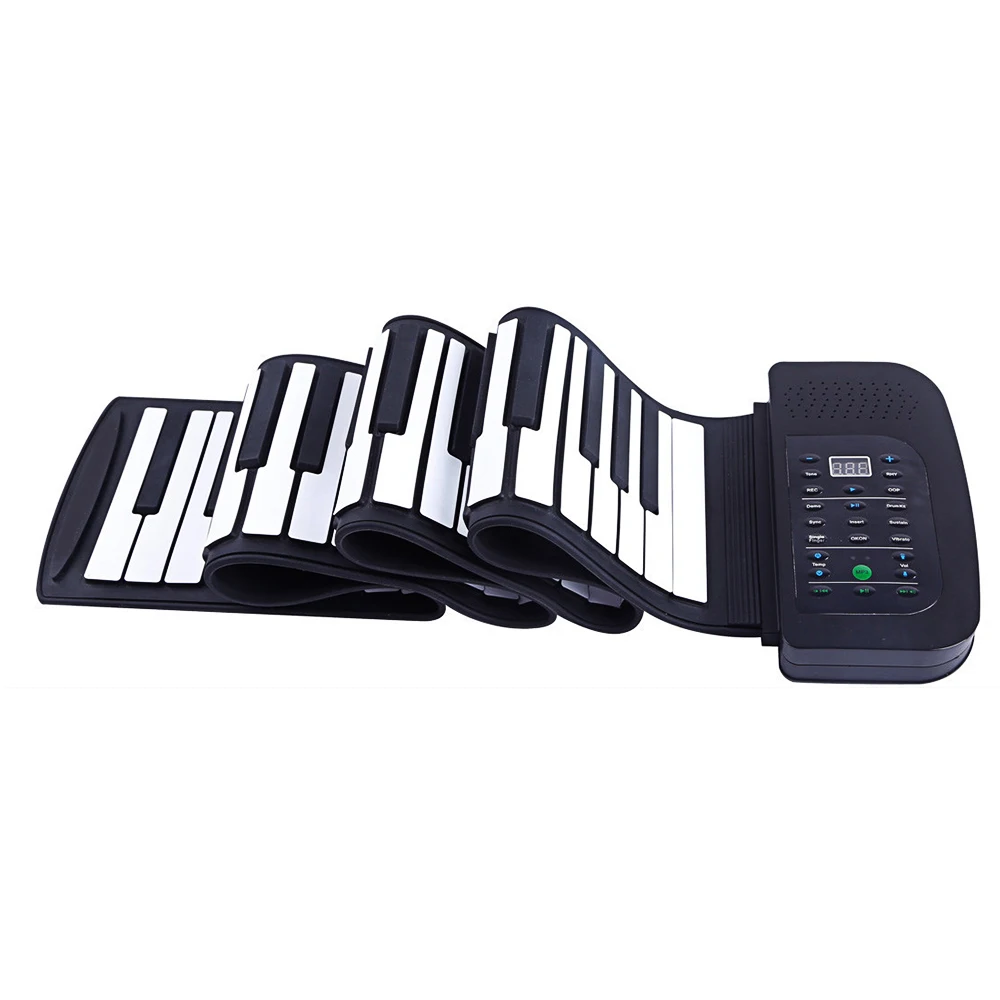 88 клавиш свернутый цифровой пианино портативный электронный музыкальный инструмент силиконовая фортепианная клавиатура
