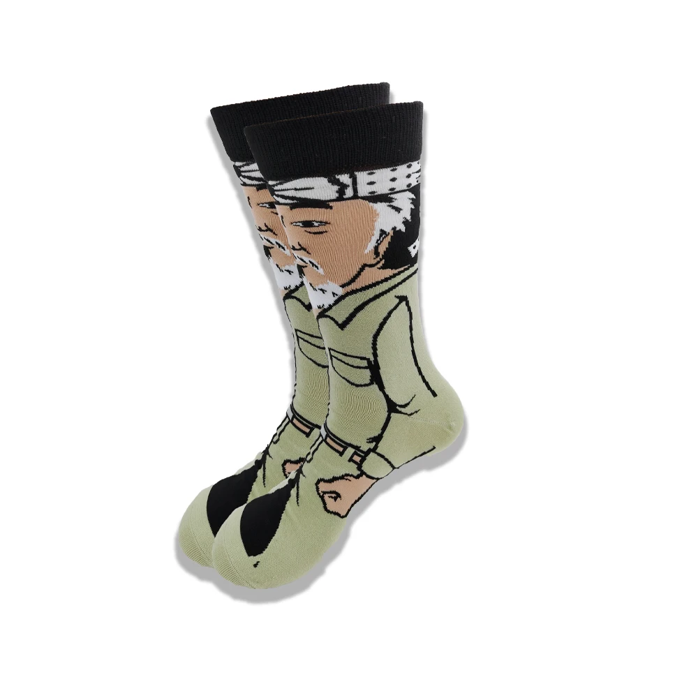 Custom logo men and women cute cartoon pattern cotton socks tube skateboard leisure