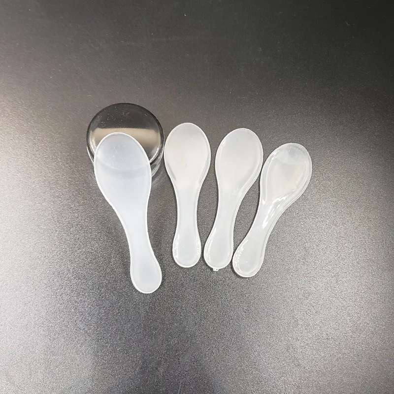 Пластиковая Косметическая шпатель 6,3 см 63 мм, прозрачная пластиковая шпатель для крема для лица 6 см, шпатель для маски для лица
