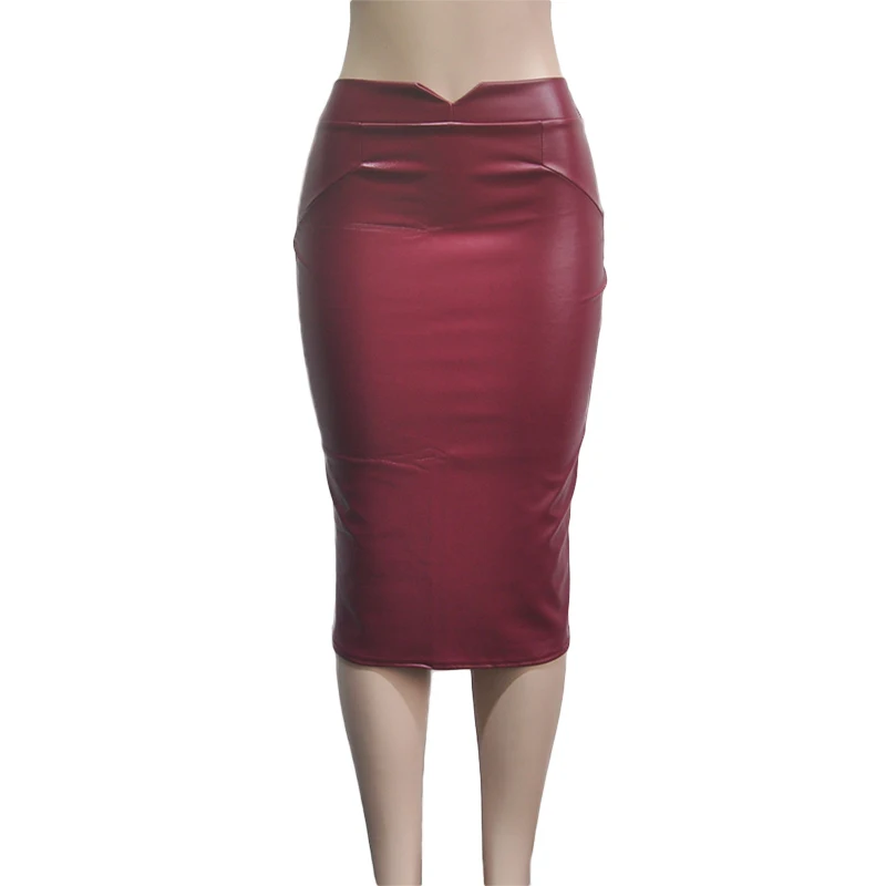 Leather New Arrival Autumn Skirts Fashion Women Pencil Soft Elegant Sexy