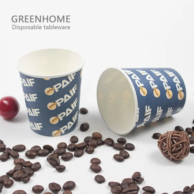 Hot selling take away disposable 4oz single wall water and tea paper cups