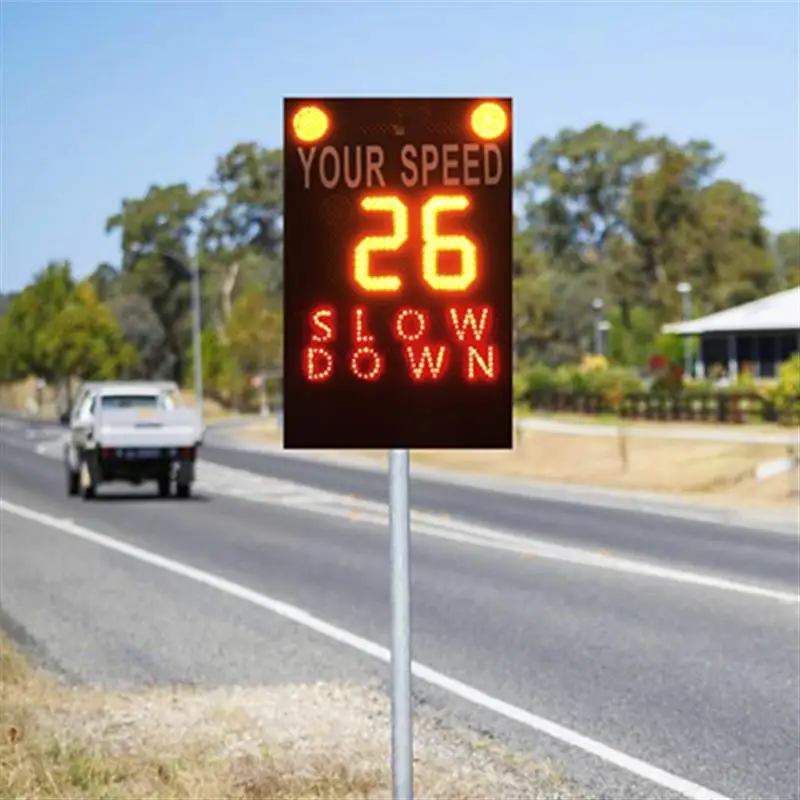 Outdoor Traffic Road Warning Sign Radar Speed Camera Electronic Solar Powered Radar Speed Signs