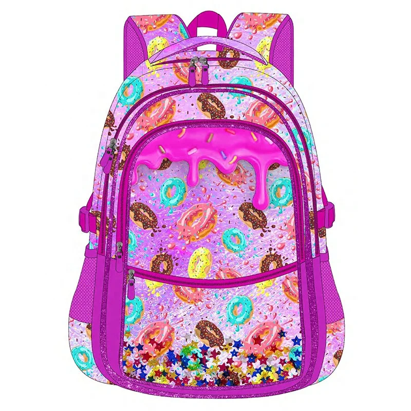 2025 Kids Custom Logo Cartoon Hot Sale Girls Printing Bag to School With Large Capacity Classic Student Backpack
