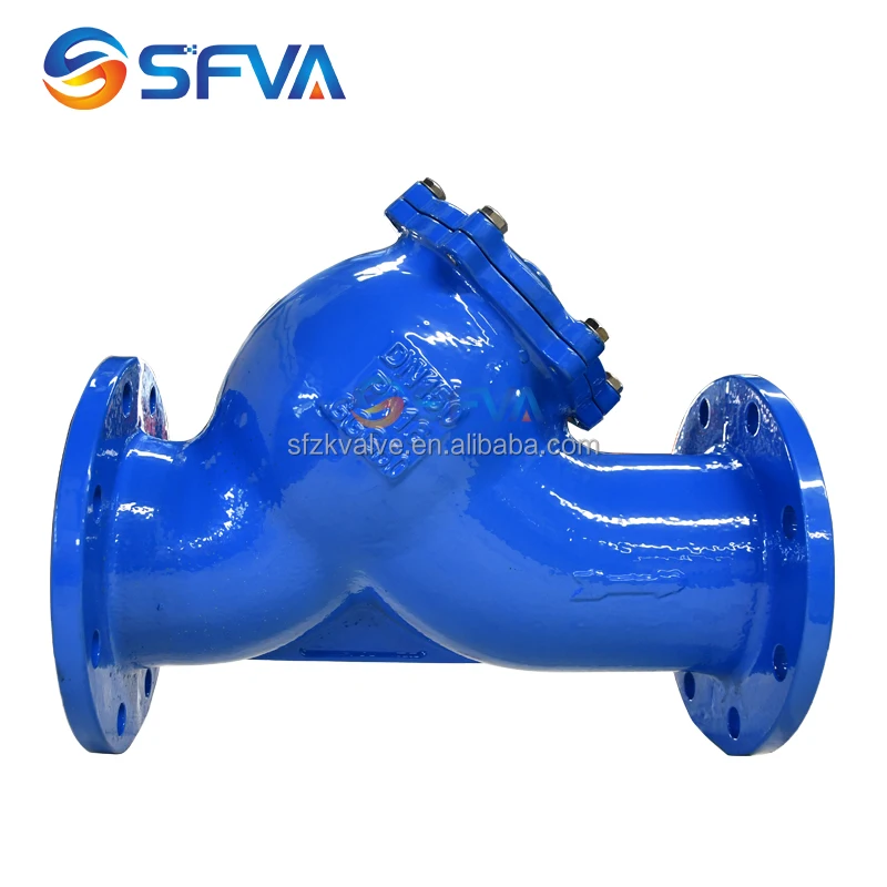 SFVA BRAND GOOD QUALITY GGG50 PN16 DIN F1 Ductile iron DN100 DN150 y type strainer