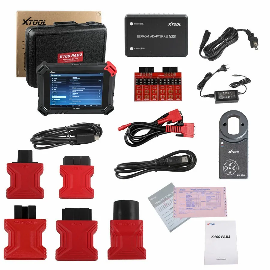  Профессиональный автомобильный диагностический инструмент XTOOL X100 PAD2 Pro OBD2 с ключевым программатором для VW 4-й 5-й иммобилайзера и регулировкой