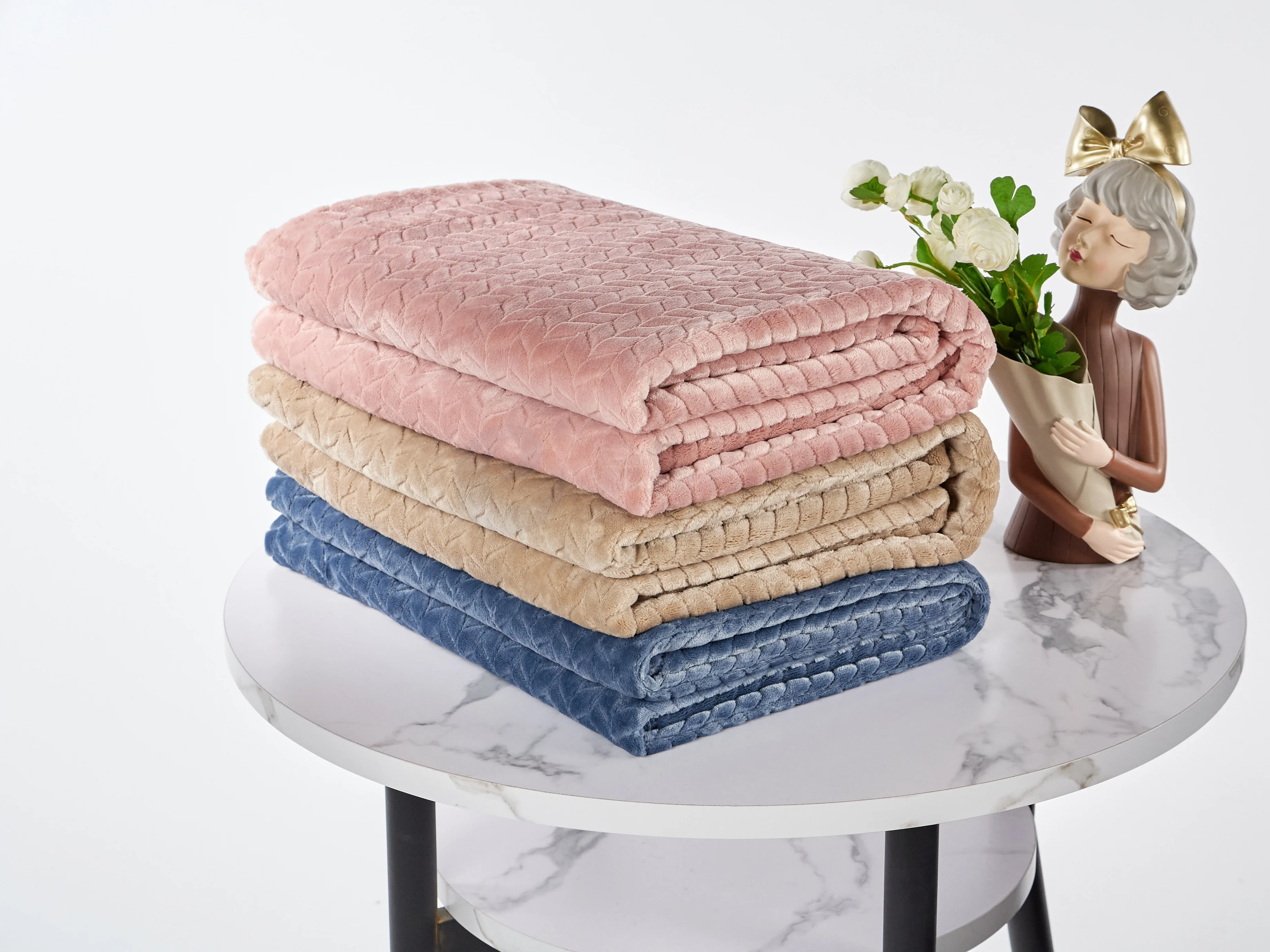 2021 China Best Price Personalized  Jacquard Flannel throw Coral  couch  fashion blanket