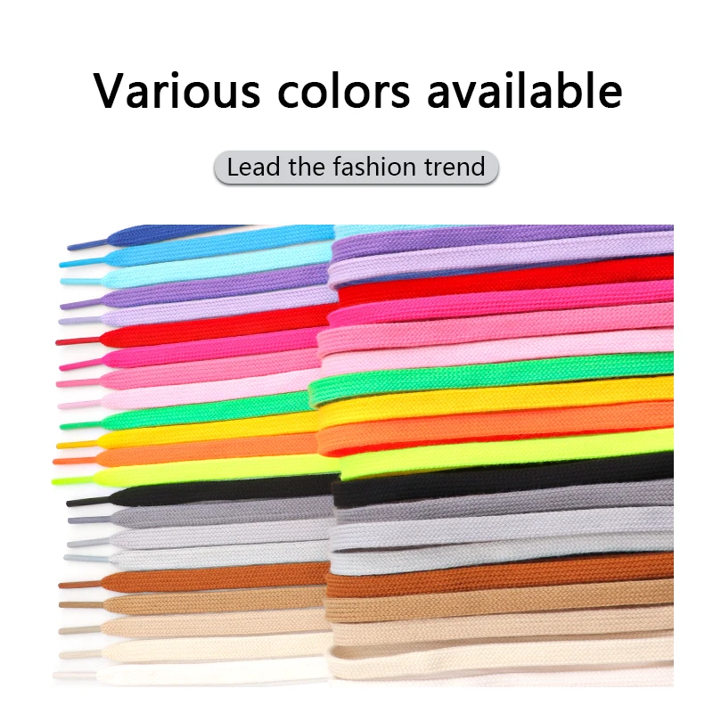 Wholesale shoe laces flat hollow custom printed lace boot sneaker shoe strings laces flat shoelaces for sneakers