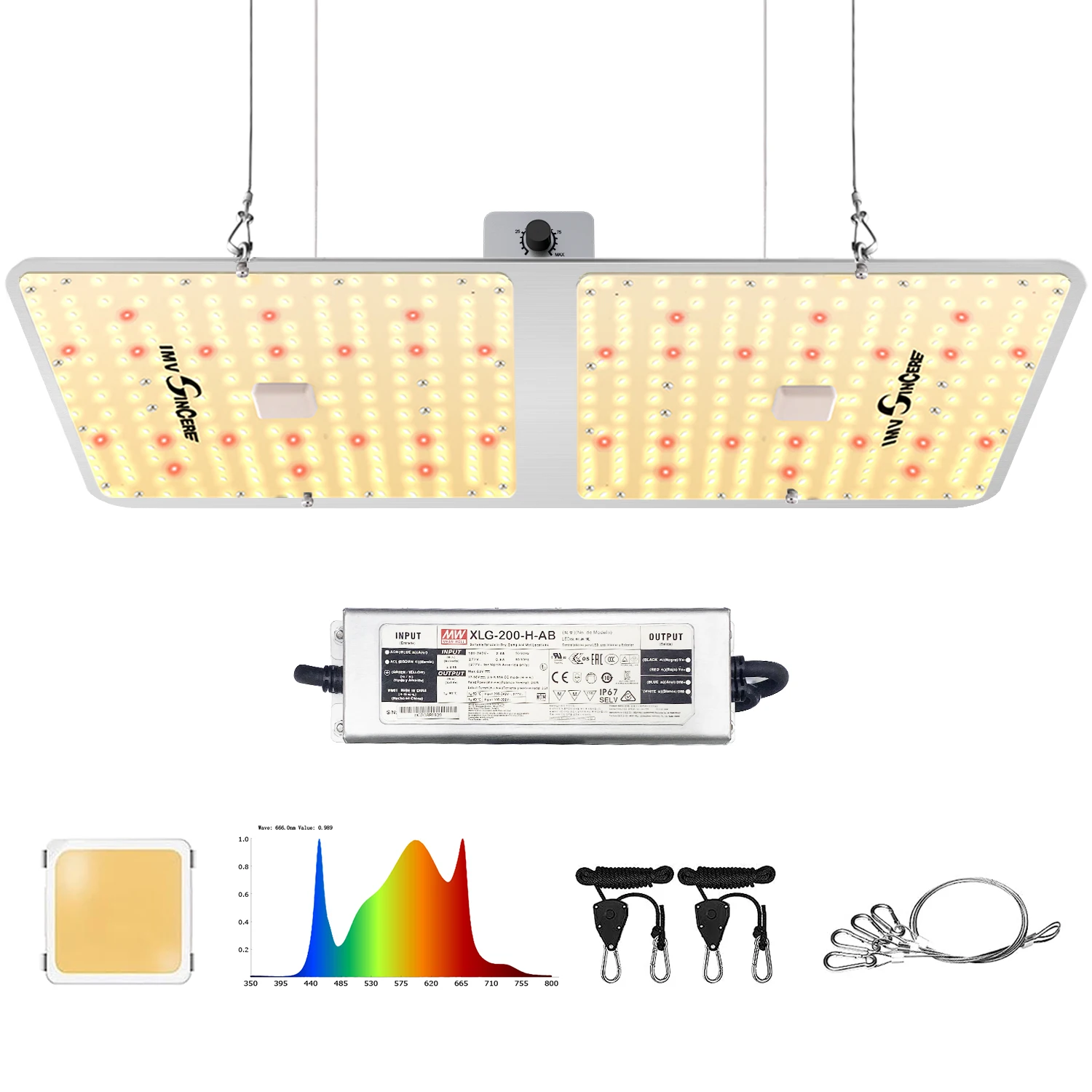 100W 200W 60W 40W LED Grow Light full spectrum with Seed Starting Seedlings Vegetables Plant Growing Lamps Daisy Chain  UV-IR