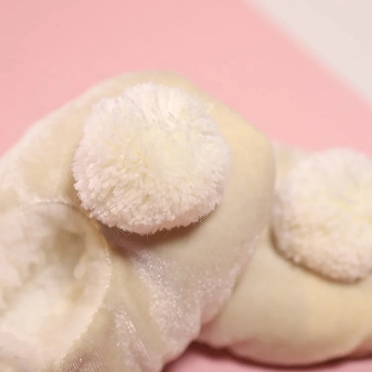 
Winter Cute Ball Couple thick Warm women Indoor Home slippers High Boots Plush Floor Socks 