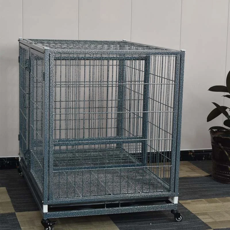 Бесплатный образец однодверная и двойная спасательная клетка для домашних питомцев сверхпрочная Складная собачья будка большая