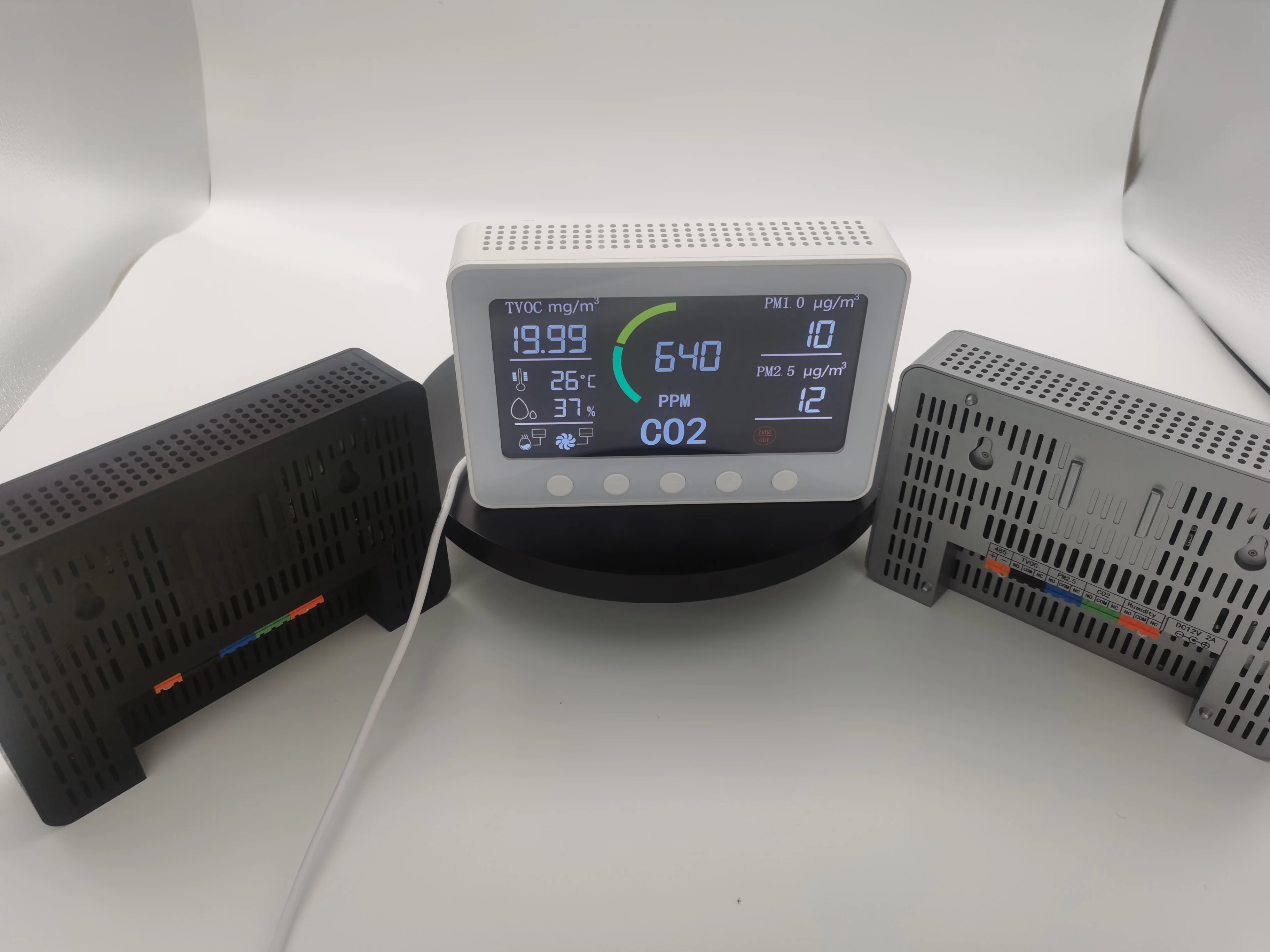 Портативный Wi-Fi Датчик качества воздуха NDIR CO2 детектор 7 в 1 PM2.5 PM1.0 TVOC температуры и влажности углекислого