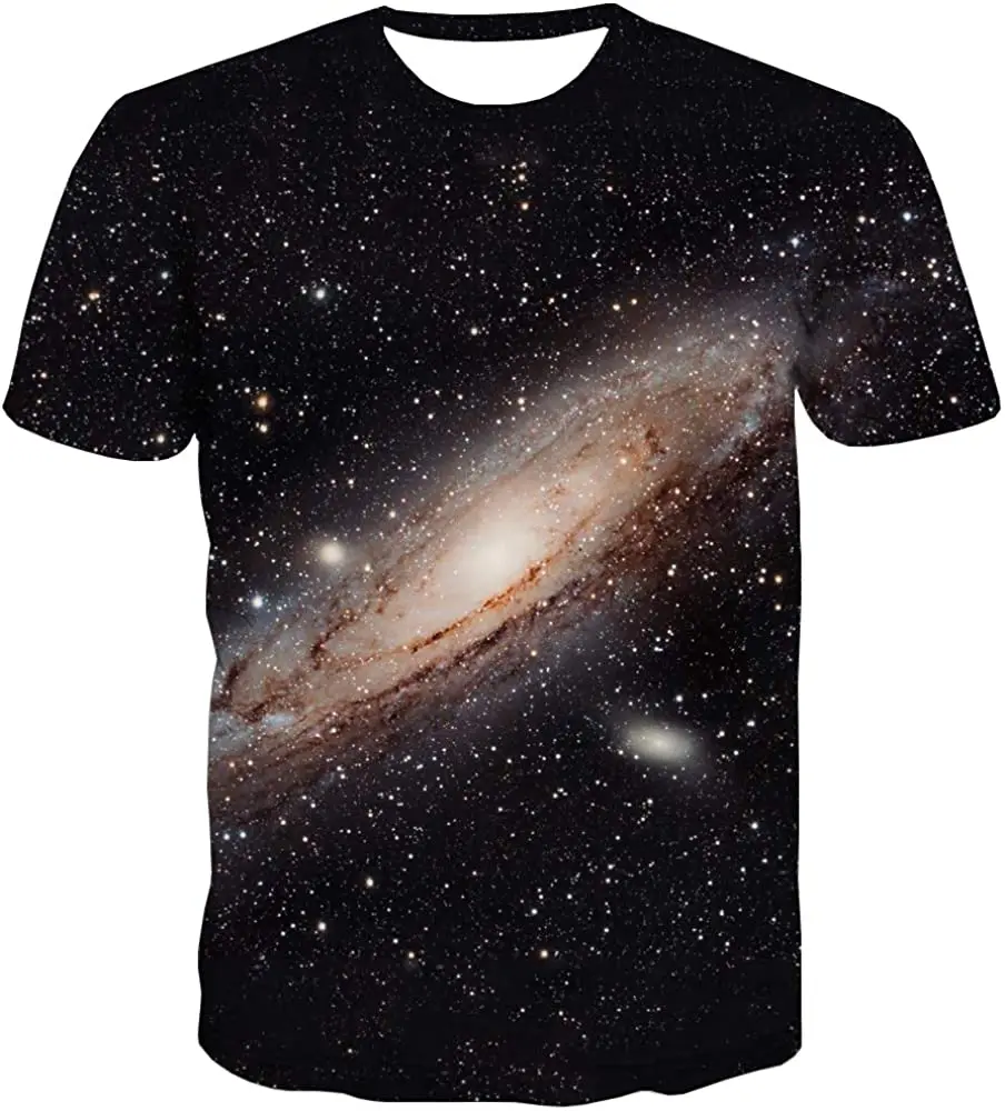 Fitspi Wholesale 3d Printed T Shirt Men Space Universe Short Sleeve Nebula Tshirts  Dropshipping Customized T Shirt