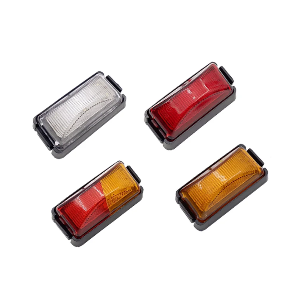 7cm 6LED white 12V 8LED red-yellow two-color wide pressure 12-24V truck trailer truck trailer side lamp