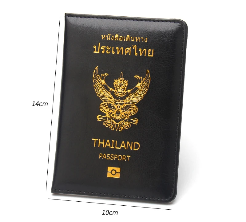 Thailand PU Passport Cover For Travel Trip Faux Leather THA Passport Holder Travel Wallet For Thai Promotion Business Gifts