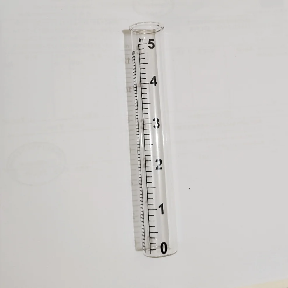 12cm printed glass tube Rain gauge